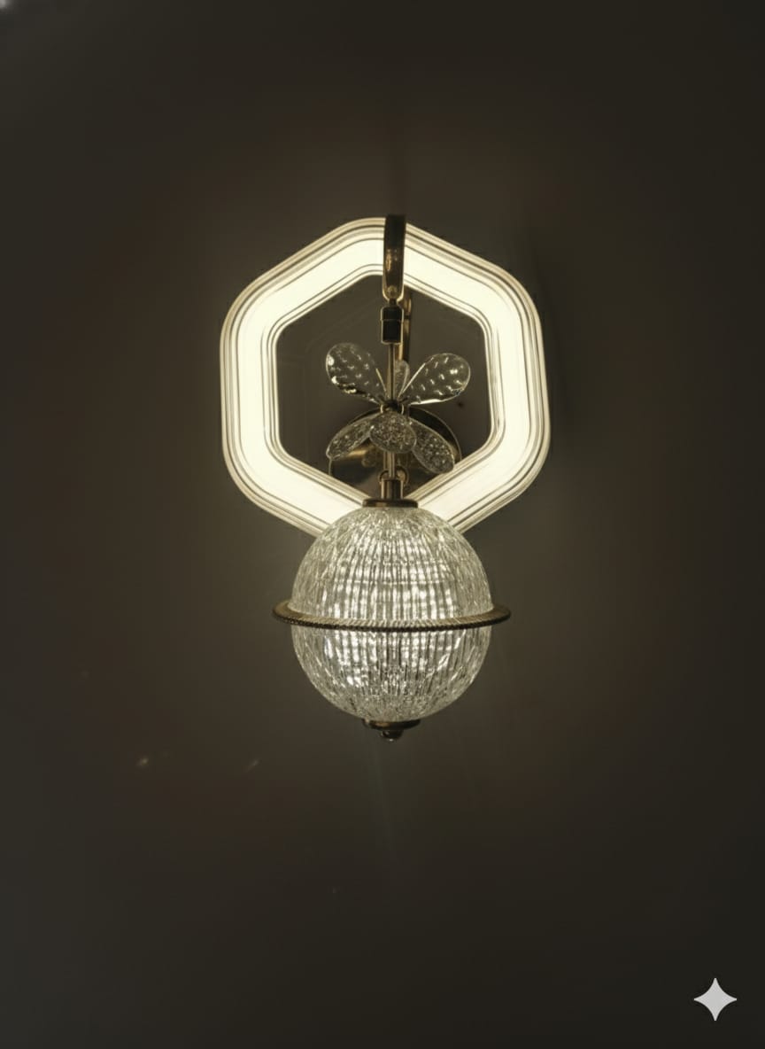 💡 Luxury Crystal Globe Wall Light – Elegance in Every Glow 🌟, 🌈3in1 (Golden, natural, white)