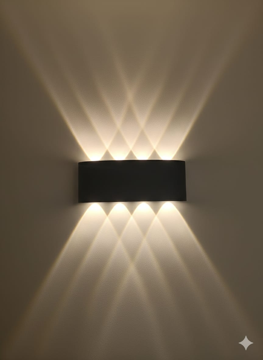 The Multi-Diamond Beam Sconce ✨. outdoor light 💡(4+4), Water Proof🤿