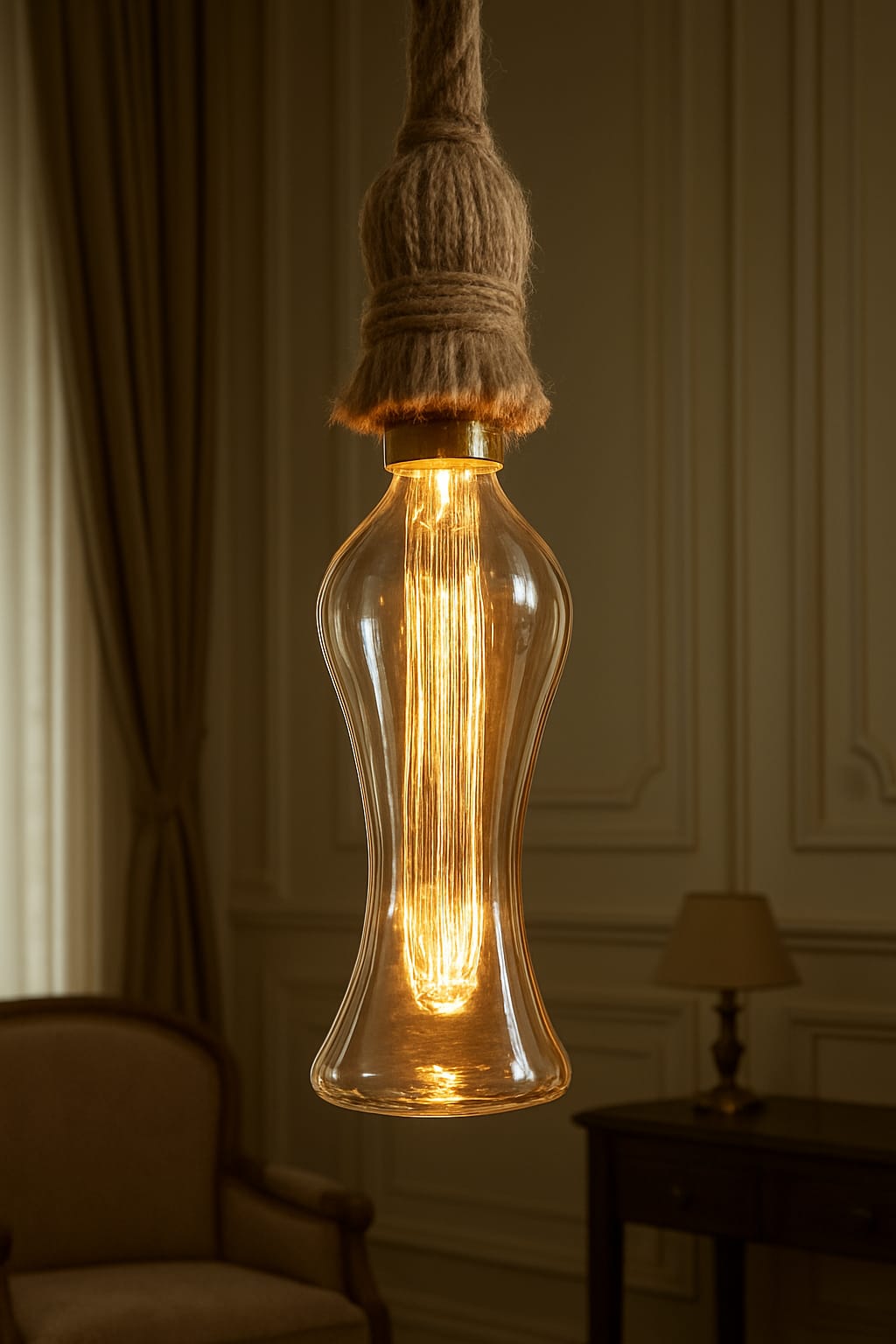 Luxury vibes Sculpted Filament Pendant ✨🕰️ Bulb🎇💡, 3w