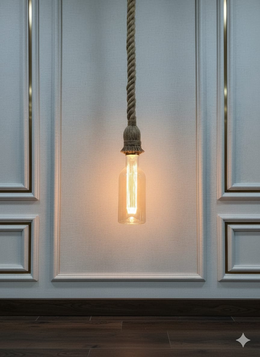 Decent design filament bulb💡 ❤️The Rope & Edison Pendant 🌿💡, 3W