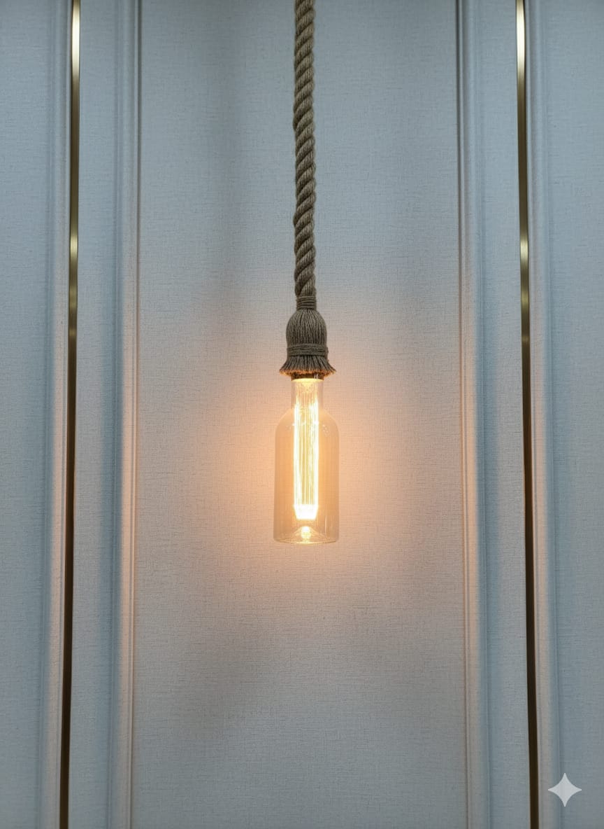 Decent design filament bulb💡 ❤️The Rope & Edison Pendant 🌿💡, 3W