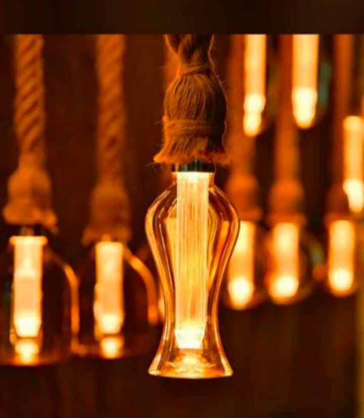 Luxury vibes Sculpted Filament Pendant ✨🕰️ Bulb🎇💡, 3w
