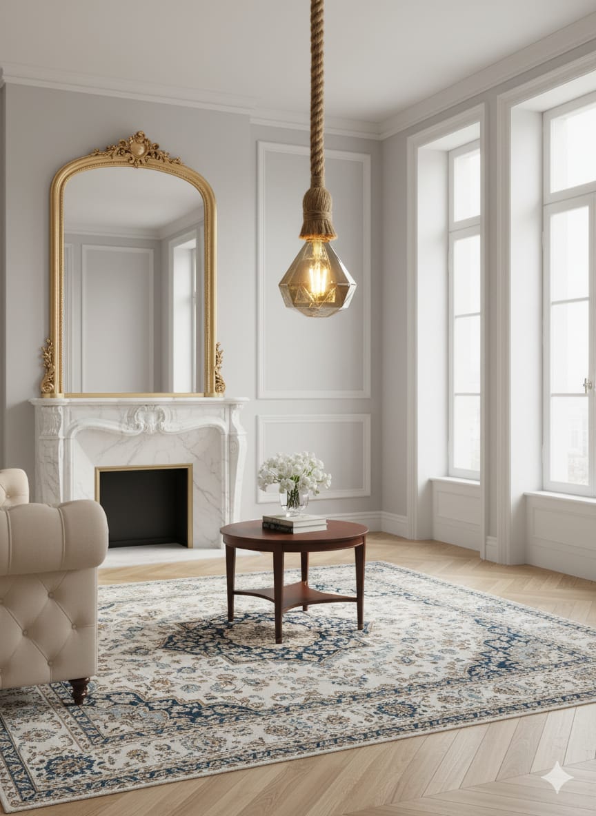 Faceted Gemstone Rope Pendant 💎 filament bulb💡, 3w⚡