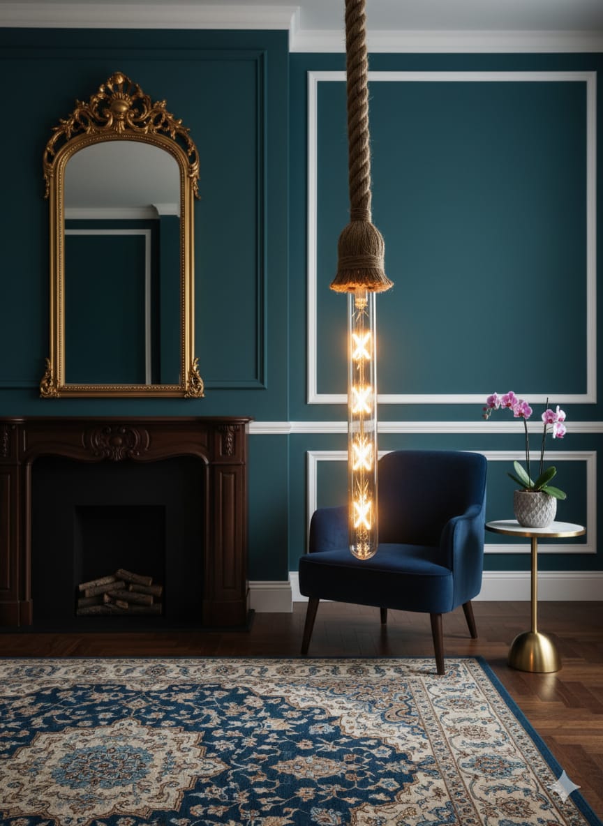 The Heritage Rope Pendant with X-Filament Bulb ✨, 4X design bulb💡,  8w ⚡