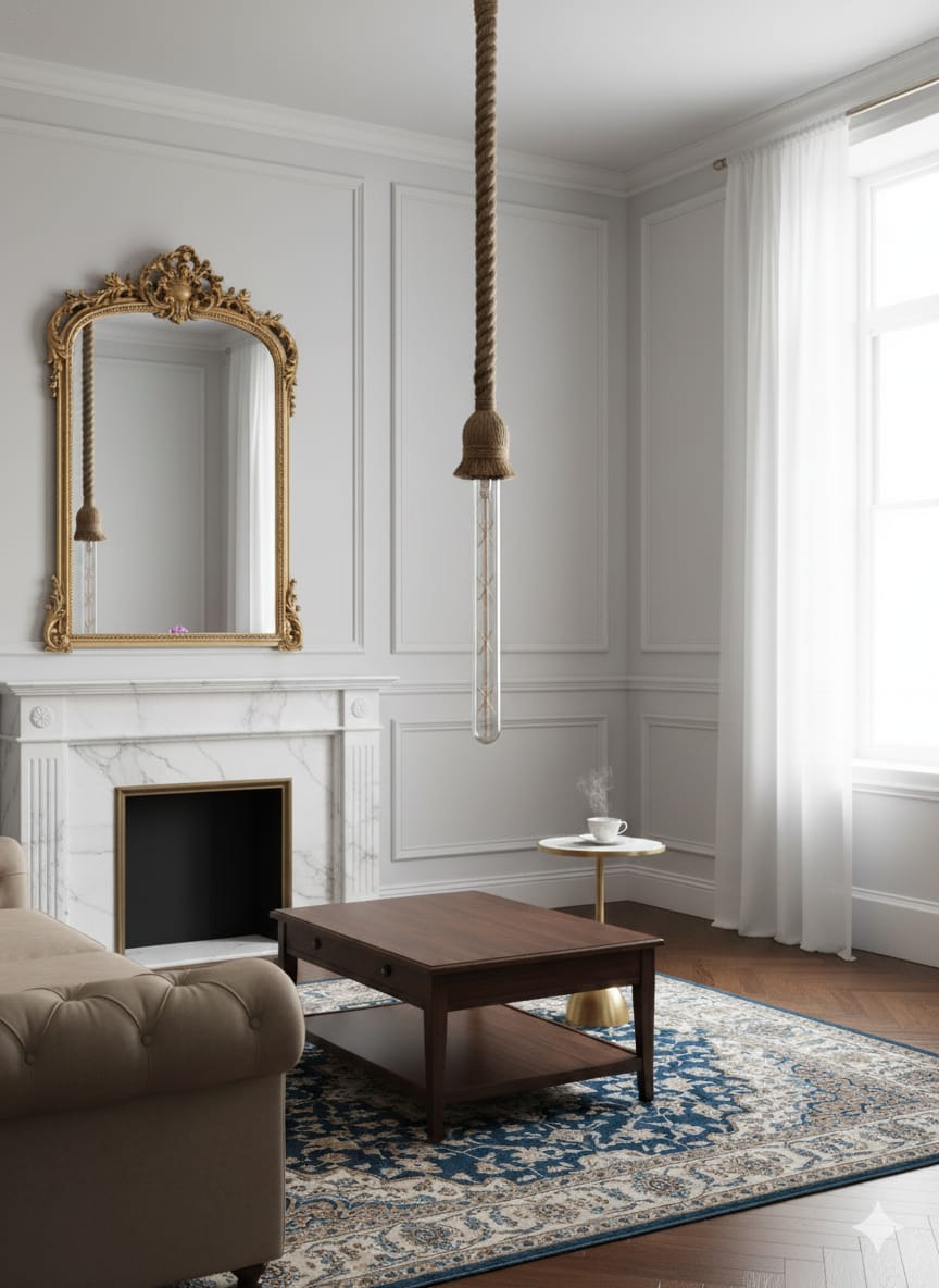 The Heritage Rope Pendant with X-Filament Bulb ✨, 4X design bulb💡,  8w ⚡