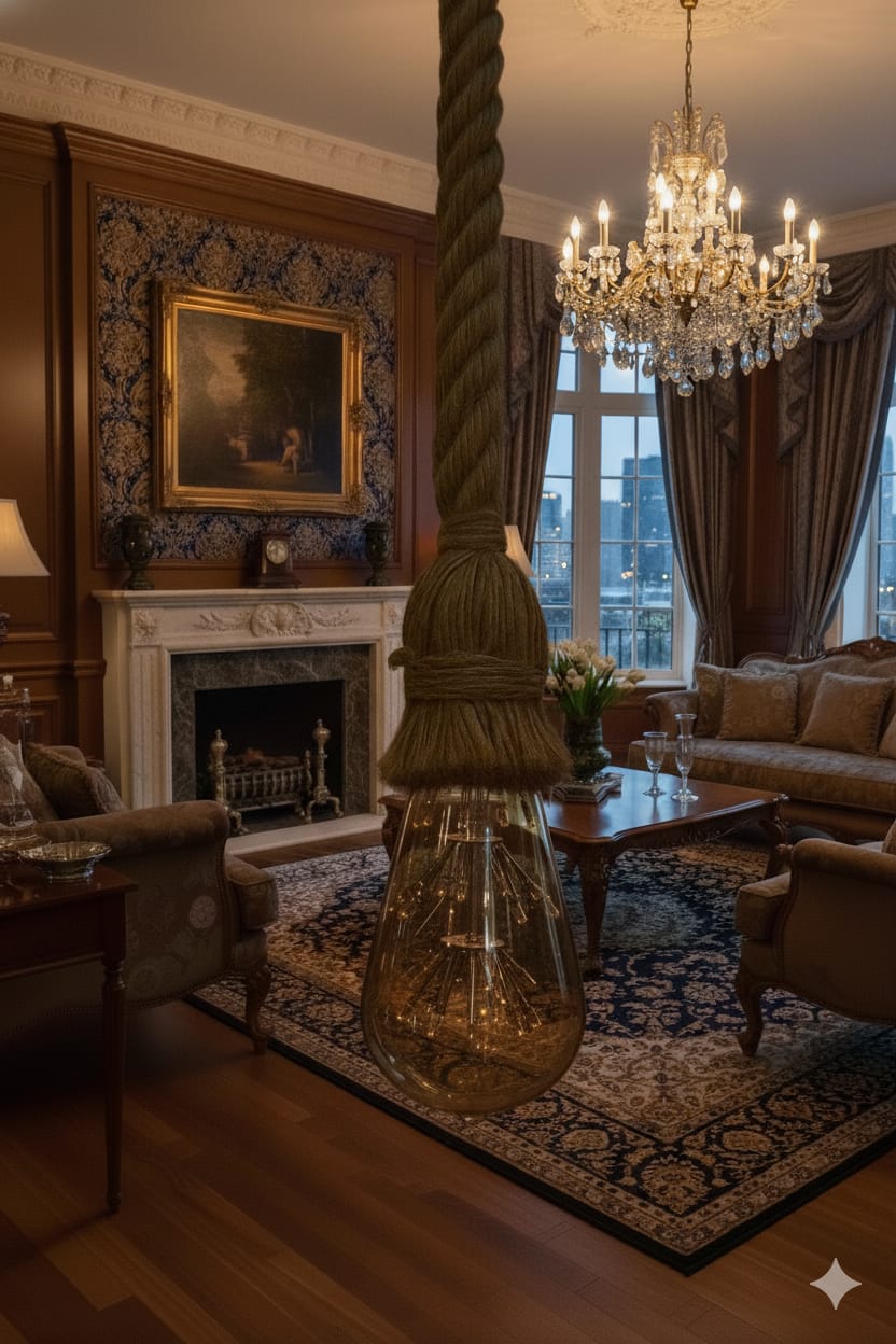 Starfall Rope Pendant ✨🌟 filament bulb💡, 3w⚡