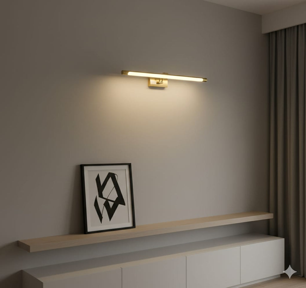 Linear Brass  Mirror Light💡, adjustable handle✨