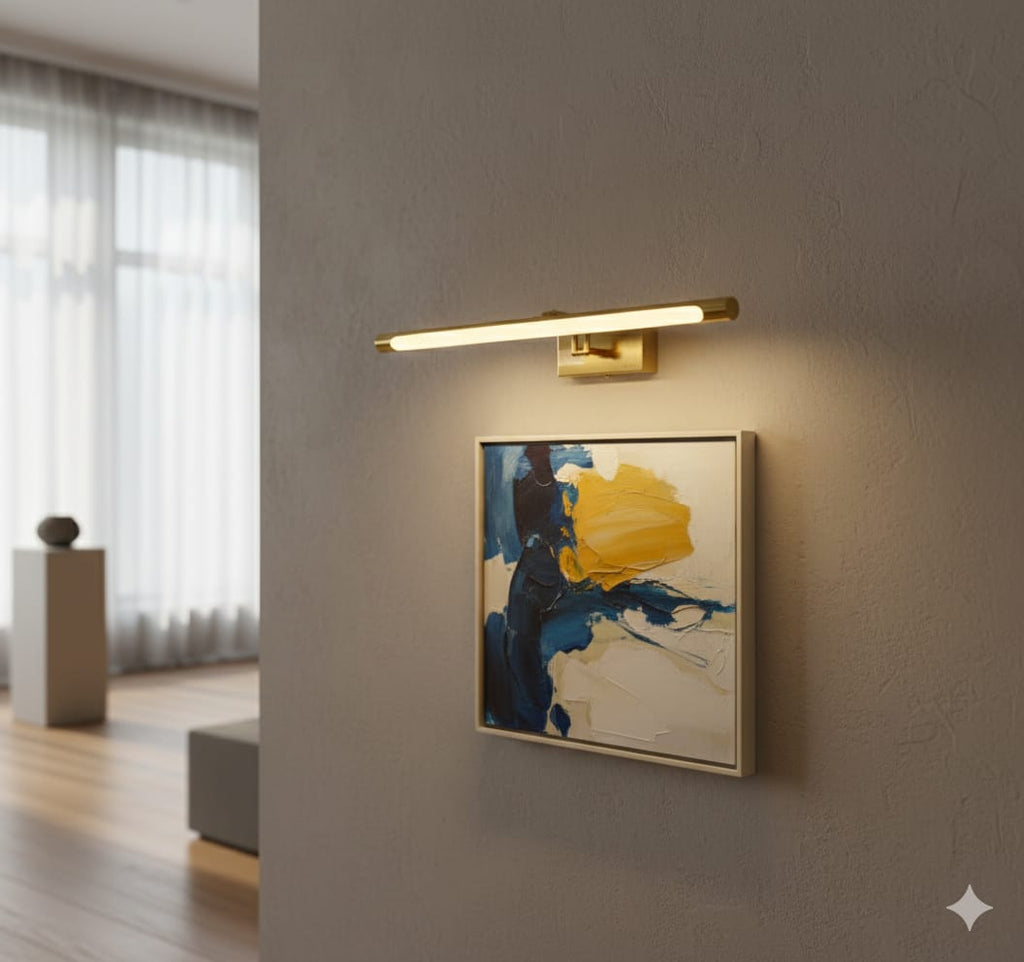 Linear Brass  Mirror Light💡, adjustable handle✨