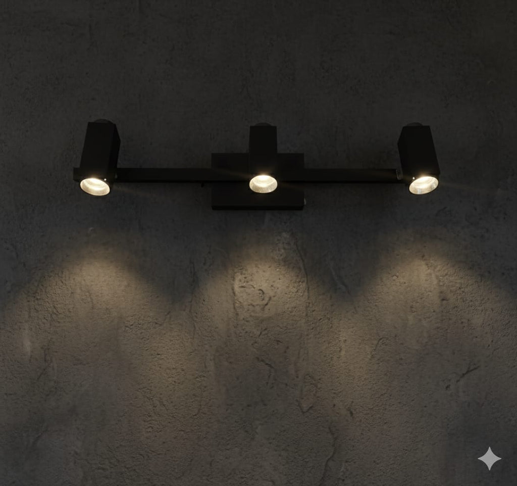 Triple Track Spotlight Bar 🎯💡, 🌈3in1 (Golden, natural, white)