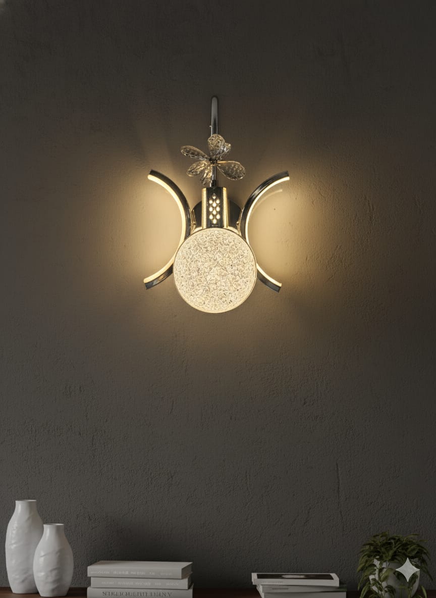 Modern Crystal Wall Sconce💡, 🌈3in1 (Golden, natural, white)