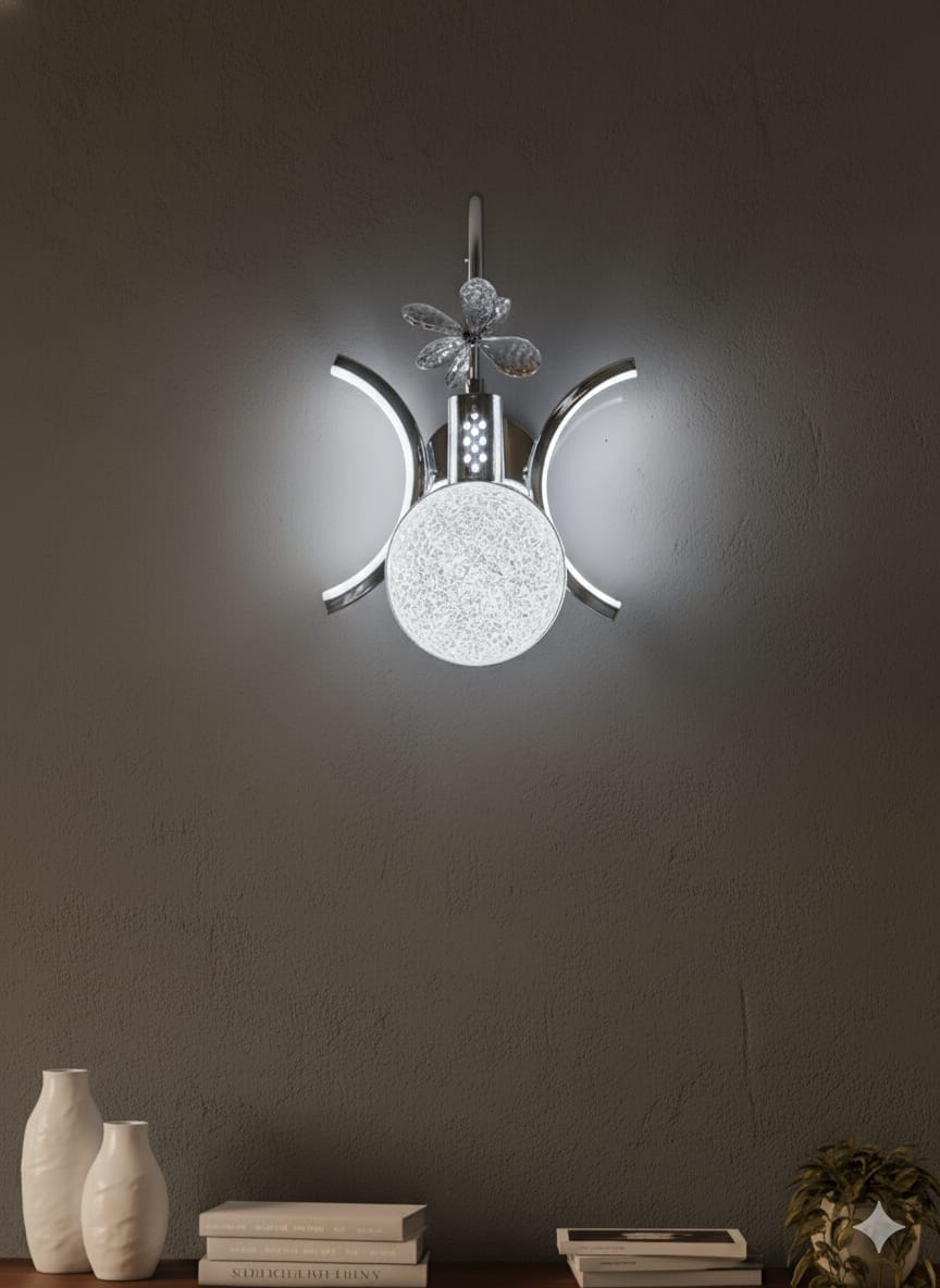 Modern Crystal Wall Sconce💡, 🌈3in1 (Golden, natural, white)