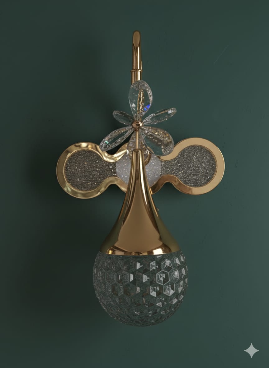 🌟 Modern Crystal Wall Light – Elegant Glow for Every Space 💡 ,🌈3in1 (Golden, natural, white)