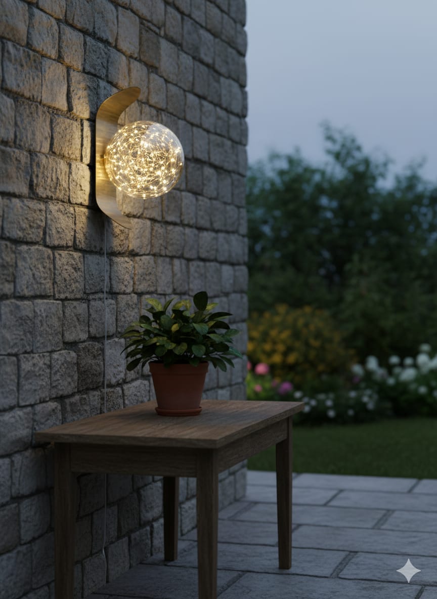 🌟 Galaxy Glow Wall Lamp – Modern Crystal Orb LED Light for Living Room, Bedroom & Hallway