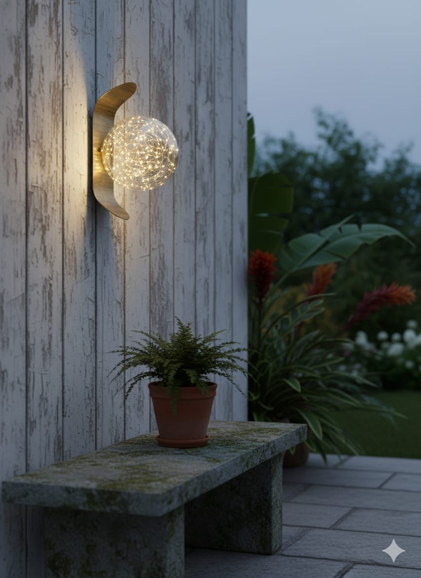 🌟 Galaxy Glow Wall Lamp – Modern Crystal Orb LED Light for Living Room, Bedroom & Hallway