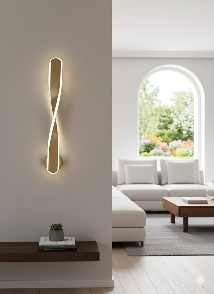 ✨ Infinity Twist LED Wall Light – Modern Minimalist Wall Lamp for Living Room, Bedroom & Hallway