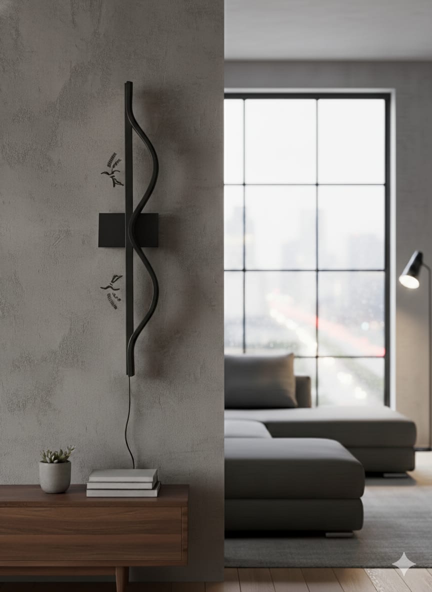 ✨ Modern Wave LED Wall Light – Artistic Minimalist Wall Lamp for Living Room, Bedroom & Hallway