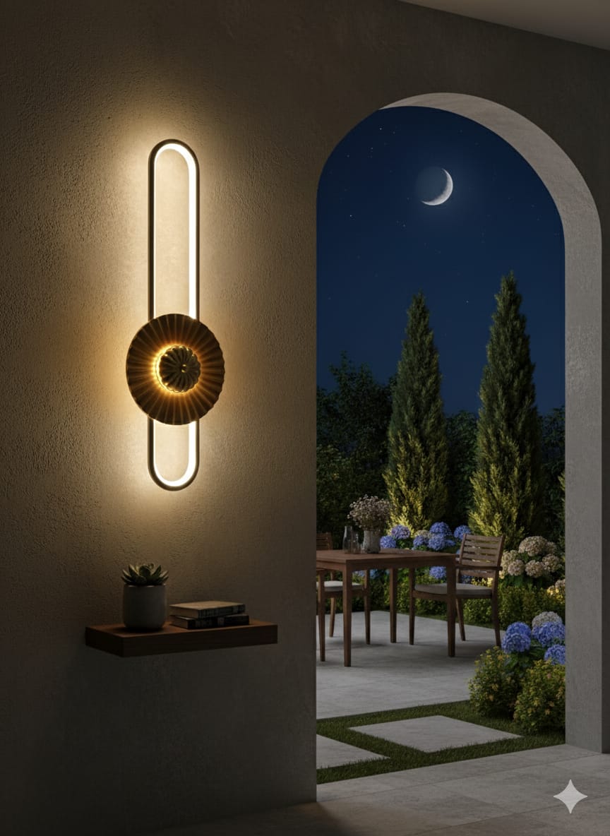 ✨ Halo Loop LED Wall Light – Modern Artistic Wall Lamp for Indoor & Outdoor Ambience