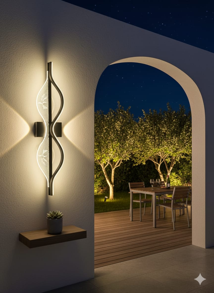 ✨ Modern Wave LED Wall Light – Artistic Minimalist Wall Lamp for Living Room, Bedroom & Hallway