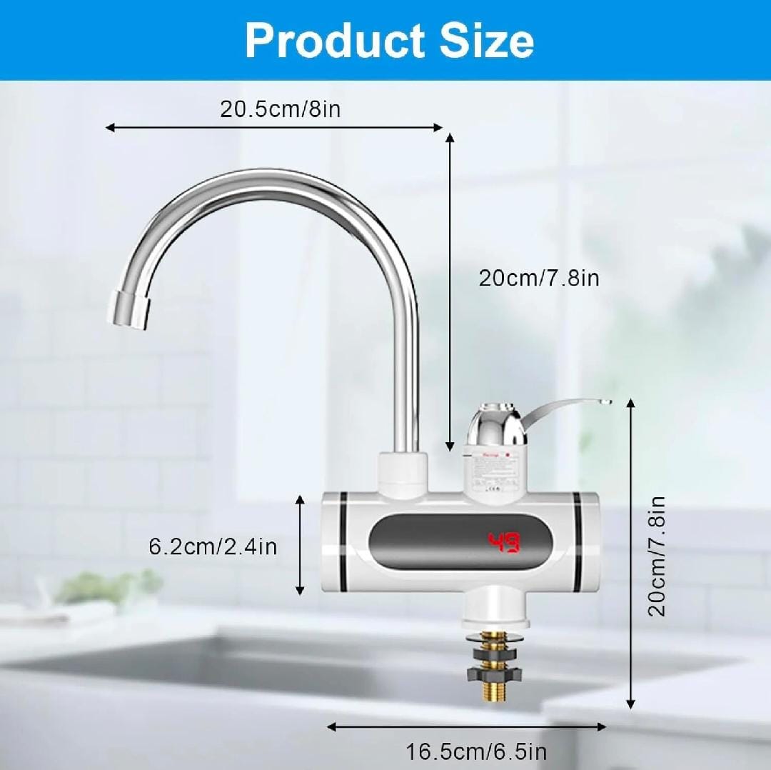 Instant Hot Water Faucet | Digital LED Temp Display | Energy-Saving Tankless Electric Heater Tap ✨