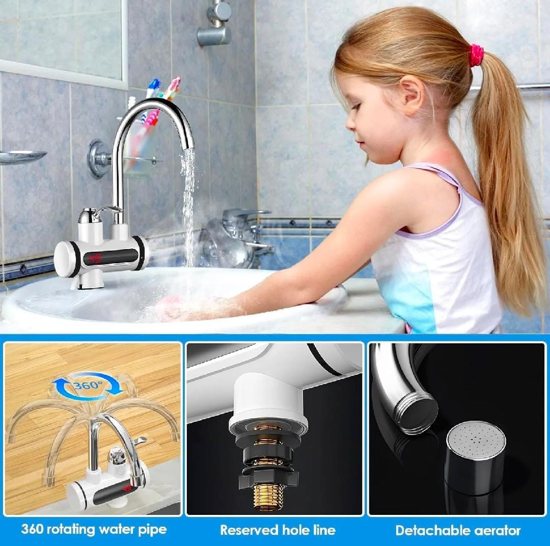 Instant Hot Water Faucet | Digital LED Temp Display | Energy-Saving Tankless Electric Heater Tap ✨