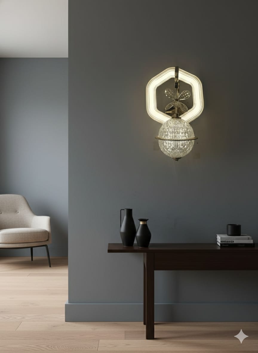 💡 Luxury Crystal Globe Wall Light – Elegance in Every Glow 🌟, 🌈3in1 (Golden, natural, white)