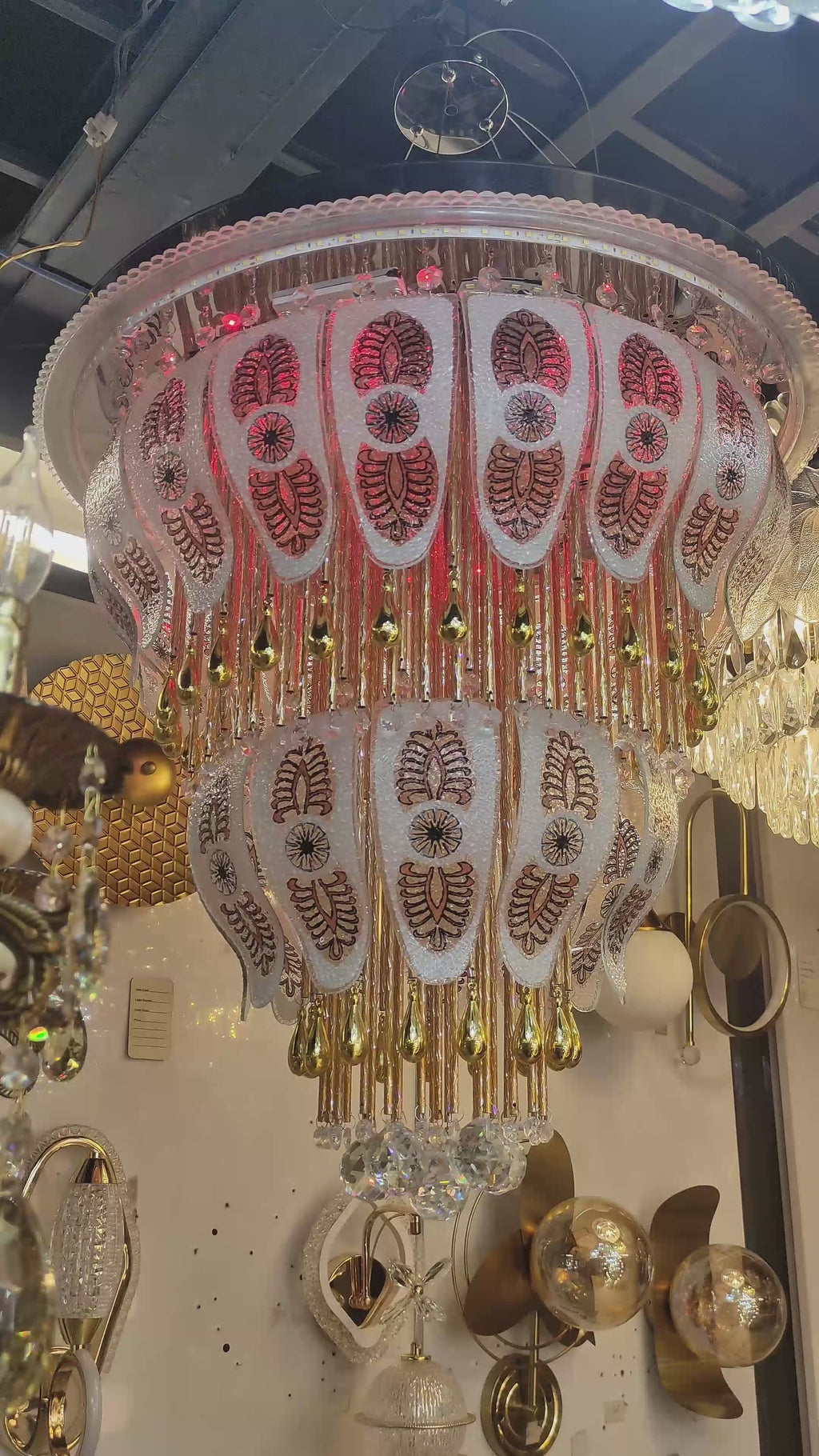 Luxury Crystal LED Chandelier with Bluetooth Control
