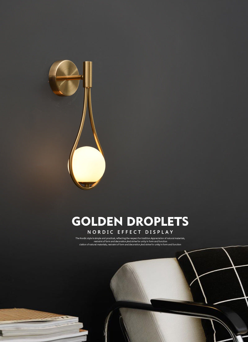 Luxury Teardrop LED Wall Sconce – Gold