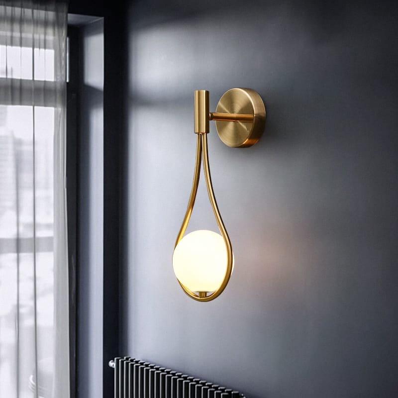 Luxury Teardrop LED Wall Sconce – Gold