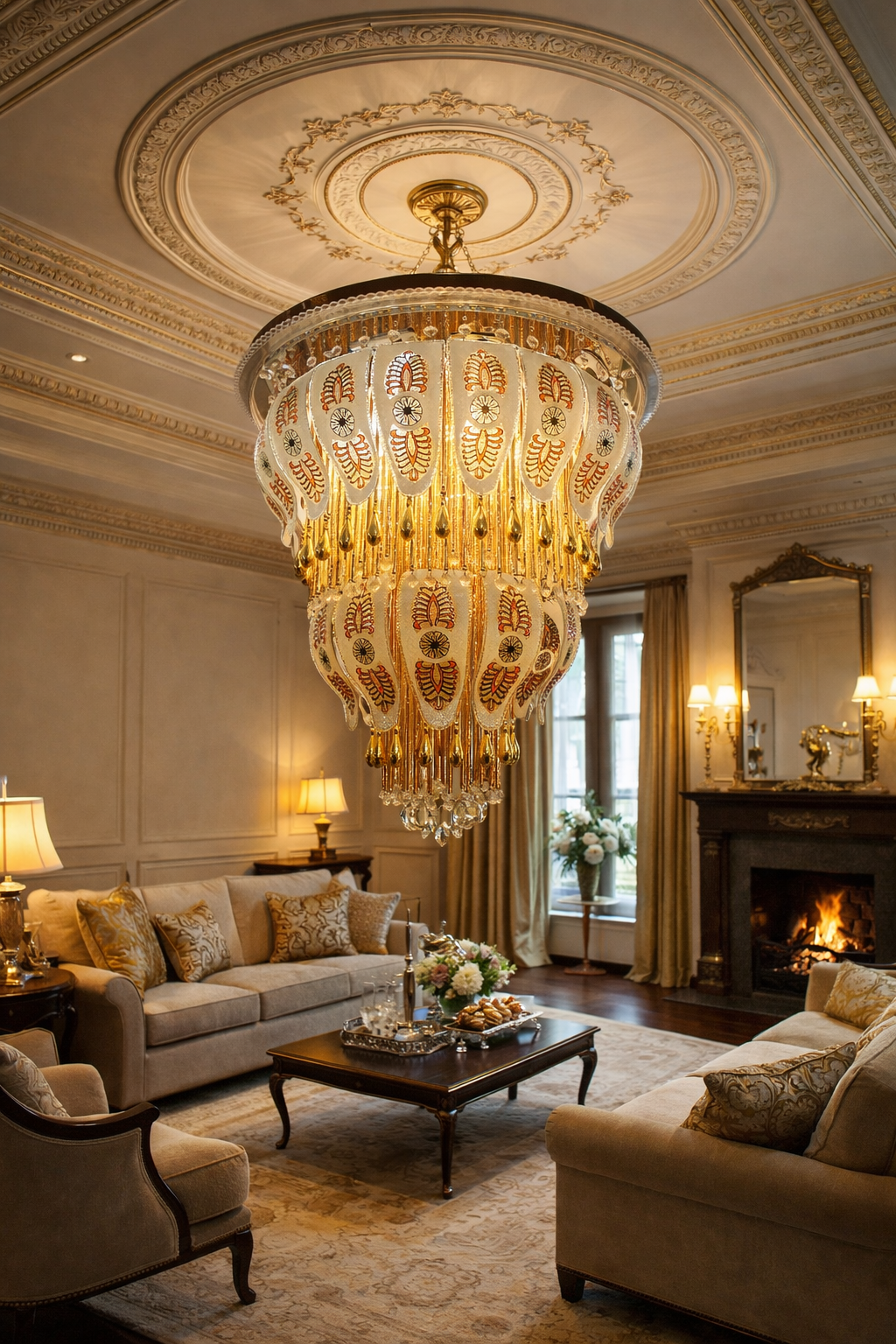 Luxury Crystal LED Chandelier with Bluetooth Control